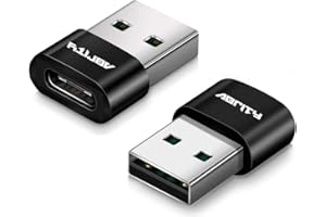Nuevo Adaptador USB C a USB Macho, Conectores OTG de Abrity [Paquete de 2] compatibles con computadoras portátiles, Bancos de energía, Cargadores, Samsung Galaxy S20 y más Dispositivos Tipo C