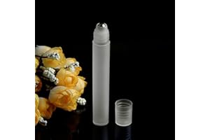 Gemini_Mall® Lot de 6 flacons/roll-on transparents vides rechargeables avec bille en acier inoxydable 5 ml/10 ml Pour parfum, huile essentielle, sérum, cosmétiques, lotion, traitement