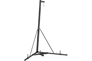 SPORTNOW Support de Sac de Frappe sur Pieds Pliable réglable en Hauteur avec Base lestée Charge Max. 60 Kg Acier Noir