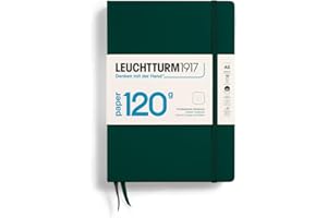 ‎LEUCHTTURM1917 LEUCHTTURM1917 370341 Notizbuch Medium (A5) 120 g/m² Paper Edition, Hardcover, 203 nummerierte Seiten, Forest Green, dotted