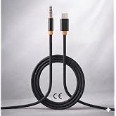 PDAteknoloji 3.5mm Aux to Type-C,Lighting ile Uyumlu Kablolar (1metre, 2 metre) (Type-C 2 metre)