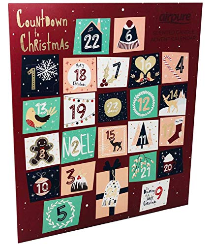 Online Street Calendario de Adviento Airpure con Velas perfumadas navideñas 2019 para Adultos | 23 Velas de té y 1 Vela votiva