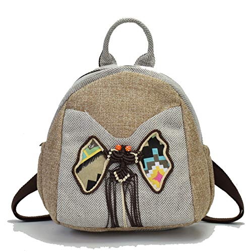 Preisvergleich Produktbild votovcom College nationaler Wind handgewebte Baumwollschultertasche Schmetterling Zubehör Mini netten kleinen Rucksack personalisierte