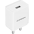 Ambrane 10.5W USB Mobile Charger Adapter, Compatibility with Android & Other USB Enabled Devices, Multi-Layer Protection, Made in India Wall Charger Adapter, BIS Certified (Raap S1, White)