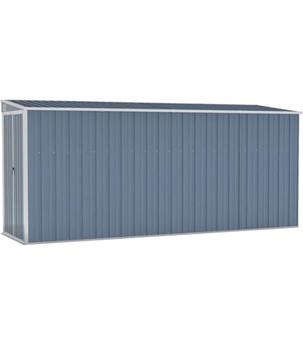 Capanno Da Giardino Tidyard In Acciaio - 118x288x178 Cm, Verde, Con Porte A Doppia Apertura