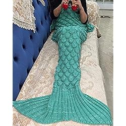Manta lingvi con cola de sirena, de ganchillo, saco de dormir, hecho a mano, regalo para niños