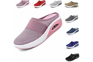 Dinint Diabetiska ortopediska promenadskor dam slip-on luft slip-on promenadskor damsandaler