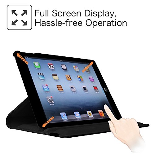 Fintie iPad 2/iPad 3/iPad 4 Hülle – 360 Grad rotierende Schutzhülle mit Standfunktion Smart Cover Case Tasche Etui mit Auto Schlaf / Wach Funktion für Apple iPad 2,iPad 3 & iPad 4th Generation mit Retina Display – Schwarz - 6