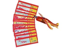 JT Set de 48 Avions coulissants – Le Classique pour l'anniversaire d'enfant – Avion en polystyrène – Emballage Individuel – pour Surprise Tombola