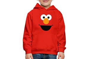 Spreadshirt Sesamstraße Elmo Kostüm Gesicht Krümelmonster Kinder Premium Hoodie