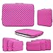 Produktbild Urcover® Steppmuster Laptop Schutz-Hülle Sleeve Tasche mit Zubehörfach Pink | 13,3 Zoll 33,7 cm | Tablet Schutzhülle Notebook Cover | für Macbook iPad Galaxy Tab | Aktentasche