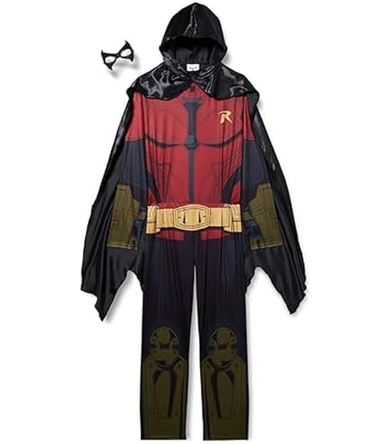 Robin Teen Titans Kostüm Für Erwachsene | Offizielles DC Comics Superhelden-Outfit In Grün – Inkl. Umhang & Maske