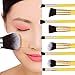 Abody 9Pcs Makeup Brush Kit Wood Professional Cosmetic Set Foundation Brush Powder Brush Eyeshadow Brushes Yellow