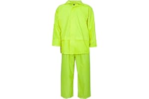 Wetplay Waterproof Motorcycle Motorbike Over Jacket Trousers 2-Piece Suit, Black or Navy Blue Adults Mens Ladies Unisex Womens