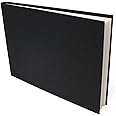 Artway Studio – Casebound A4 Sketchbook – Landscape - 92 Sides/46 Pages of 170gsm Cartridge Paper – Black Hardback Sketchbook