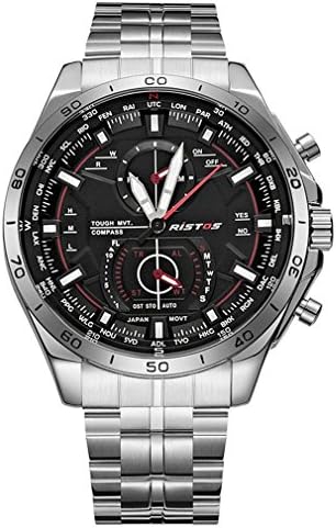 LLW Men's Business Watch Multi-functional luminous steel strap waterproof quartz watch , 002