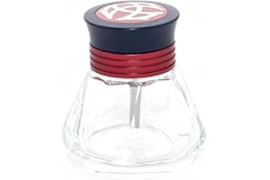 TWSBI Diamond ink bottle,Tintenfass,inkwell,Glas & Aluminium/Farbe Rot