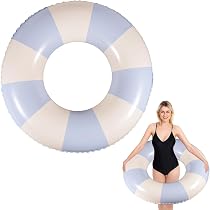 Anneau De Natation Gonflable Rétro 90cm - Bouée Piscine Ronde Pour Adultes Et Enfants, Fun Et Confortable