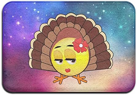 Turkey Emoji Non-slip Doormat Floor Door Mat Indoor Outerdoor Bathroom 23.6 X 15.7 Inch