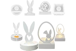 ‎FZQBEY 2 PCS Silikonformen Gießformen,Silikonform Ostern,Silikonform Kerzenhalter Hase Silikon Gießform Kerzenhalter,Silikonform Hase Gießform Ostern,Silikonformen Ostern Hase Gießformen Silikon für Kerzen