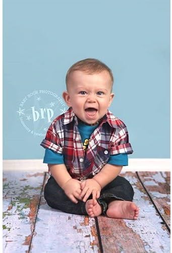 Photography Weathered Faux Wood Floor Drop Background Mat CF483 Rubber Backing, 4'x5' High Quality Printing, Roll up for Easy Storage Photo Prop Carpet Mat by Photography Outlet