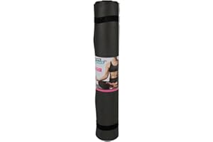 UPFIT - Tapis d'activités - Dimensions: 180x60cm - Couleur: Noir - 2 élastiques pour maintenir tapis roulé - Facile à ranger et à transporter -Mousse quadrillée pour meilleure adhérence mains et pieds