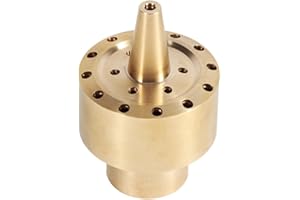 LAZMIN 1/4" / 1/2" / 3/4" Fountain Nozzle Sprinkler Head, Brass Column Water Nozzle Spray Head for Garden Pond (1/2")