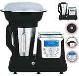 10 in 1 Thermo Multikocher Küchenmaschine mit Kochfunktion/Temperatur 1350 Watt 1.7 Liter Kochen, Mixen, Dampfgaren, Multifunktions-Küchenmaschine, Zerkleiner, Thermo-Koch- & Mix-Maschine (Schwarz) 10 in 1 Thermo Multikocher Küchenmaschine mit Kochfunktion/Temperatur 1350 Watt 1.7 Liter Kochen, Mixen, Dampfgaren, Multifunktions-Küchenmaschine, Zerkleiner, Thermo-Koch- & Mix-Maschine (Schwarz)