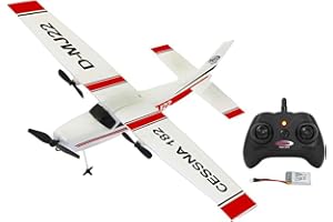 Jamara Cessna 182 Avión 2,4GHz Gyro 2CH - Modelo de Avión Teledirigido, Avión por Radiocontrol, con Giroscopio, Vuelo Estable, Vuelo automático, En Microespuma Flexible, para Principiantes