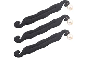 TADIPRI 3 Stück Hair Bun Maker Upgraded Haarhalter Schwamm Clips Haar Styling Donut Brötchen Haar Twist Lockenwickler Donut Tools,(Schwarz)