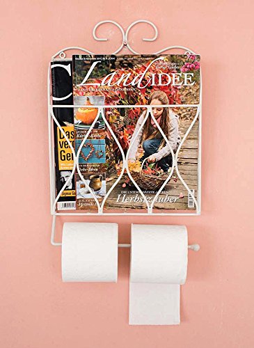 DanDiBo Zeitungs- Toilettenpapierhalter Weiß Toilettenrollenhalter Zeitungsständer - 3