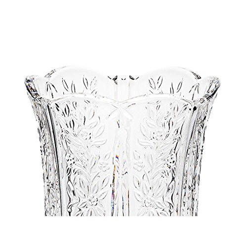 Vase, Blumenvase, Bouquet Vase „CUBA“ transparent, H=23cm, Bleikristall Glas, moderner Style (GERMAN CRYSTAL powered by CRISTALICA) - 2