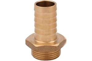 BFG Acoplamiento de Manguera de Agua, Rosca Macho BSP de 3/4" x 19mm Acoplamiento Acanalado para Manguera, Acoplamiento de Latón, para Conectar la Manguera a las Tuberías del Sistema de Agua
