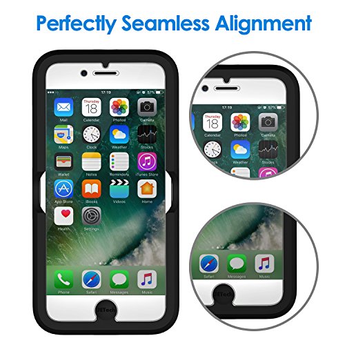 JETech Protector de Pantalla para iPhone 8 Plus  iPhone 7 Plus  iPhone 6s Plus  iPhone 6 Plus  Vidrio Templado  con Herramienta de F  cil Instalaci  n  2 Unidades