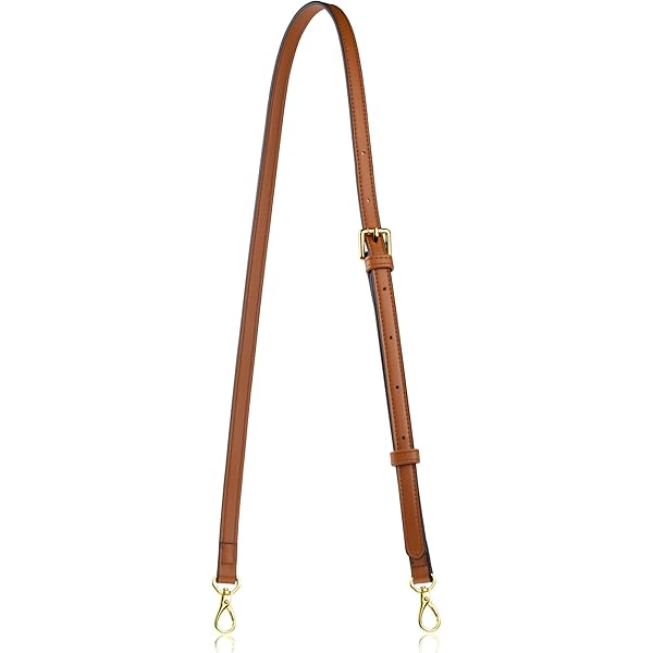 Sangle De Remplacement Pour Sac à Main – Cuir PU Marron, Longueur 120 Cm Ajustable, Boucles Dorées, Largeur 1.2 Cm