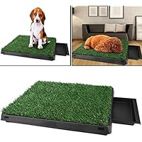 Sailnovo Hundeklo Hunde toilette echtem Rasen Welpentoilette Trainingsunterlage für kleine hunde grosse hunde ältere hunde Tier WC indoor 63x 50x 7(L x B x H)cm