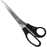 Westcott 8" Scissors | Office Scissors with Black Plastic Handles | Extra Sharp Blades, Stainless Steel | E-31181 00