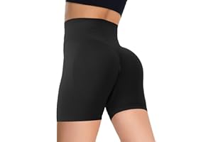 Zhiaek Short Sport Femme Push Up Short Legging Femme Taille Haute Pantalons Yoga ete pour Fitness Gym Tennis