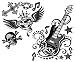 Produktbild 11 tlg. Set XL Wandtattoo / Fensterbild / Sticker - Gitarre Musik Rockabilly - Wandsticker Aufkleber - E-Gitarre Musiker Sänger - Rockstar