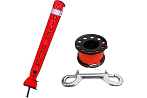 Badiman Scuba Diving SMB Surface Marker Buoy Tube with Dive Reel Spool