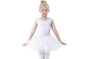 tanzdunsje Jupe de Danse Tutu, Ballet de Danse-Jupes Tutu pour Filles pour Enfants Filles 4 Couches Tutu en Tulle fête d'anniversaire Princesse