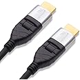 Cablesson Ivuna Flex Plus 3.2ft (1M) High Speed HDMI Cable (HDMI Type A, HDMI 2.1/2.0b/2.0a/2.0/1.4) - 4K, 3D, UHD, ARC, Full HD, Ultra HD, 2160p, HDR - rotating and swiveling connectors - Black
