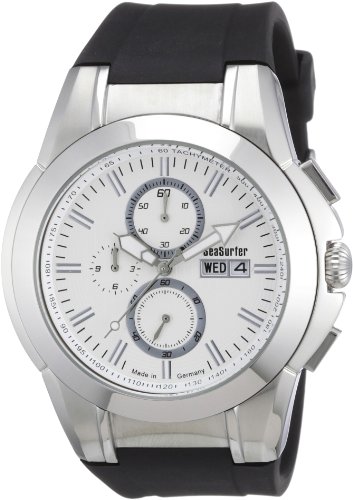 Sea Surfer Herren Chronograph Edelstahl Kautschukband Made in Germany 1652.4021 Sea Surfer Herren Chronograph Edelstahl Kautschukband Made in Germany 1652.4021