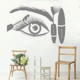 Agcwhml Ajcwhml Etiqueta engomada de la Etiqueta de la Pared del rimel del Ojo de la pestaña decoración Creativa del Ojo decoración de la Pared del Sitio del Maquillaje 84cm x 56cm