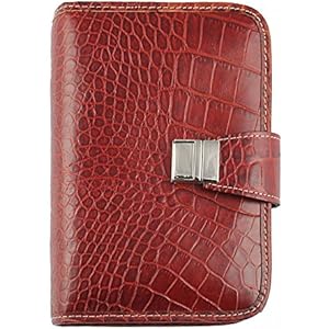 Wöchentlicher Veranstalter in echtem Leder '' Cocco '' 13x19 -Handmade in Italy-taback