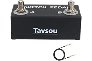 Tavsou Dual Switch Pedal per pedale effetto con cavo TRS Estensione della pedaliera della chitarra (Unlatch Dual Switch)