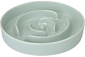 SPUNKYJUNKY Alimentadores Lentos, Comedero Lento de Cerámica, Comedero Perros Pequeños Antivoracidad, Comedero Gato Interactivo, Tazon Comedero para Mascotas