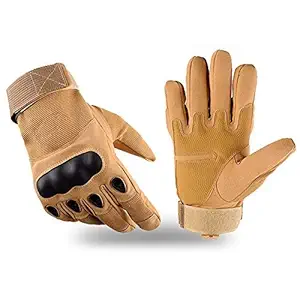 Mra Fashion Full Finger Outdoor Sports Bike Gloves Touch Screen for Men and Women (Brown)