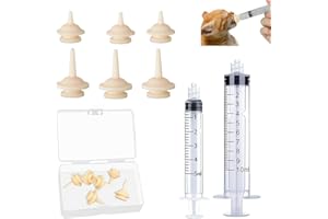 COYUN 8 Pezzi Biberon Gattini, Biberon per Cuccioli capezzolo con siringhe, Biberon Gattini Appena Nati, Kit per l'alimentazione della siringa per Cuccioli, Gattini, scoiattoli e Altri Animali