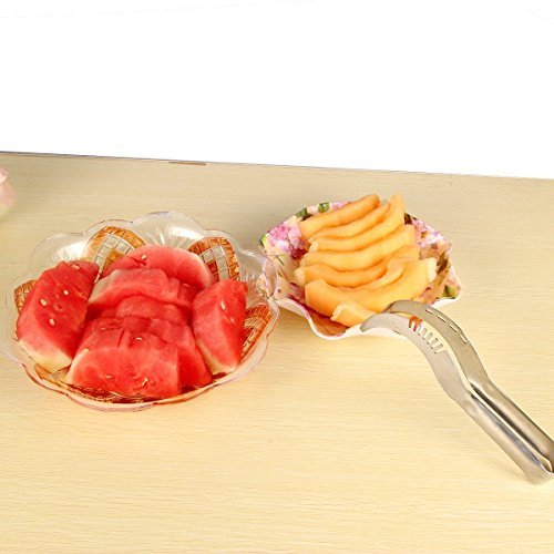 UVISTAR Melonenschneider / Wassermelonen Schäler Schneider / Melonenteiler / Entkerner / Obst Schäler / Slicer-Ausstecher / Edelstahl-Obstmesser / Früchteschneider Schneller zum Schneiden - 6
